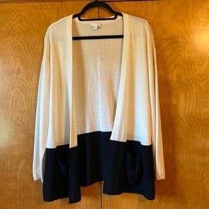 J.Jill White and black Cardigan. Size MP